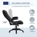 Vinsetto Ergonomic Office Chair Comfortable Desk Chair with Armrests Adjustable Height Reclining and Tilt Function Black - 6
