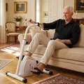 SPORTNOW Seated Pedal Exerciser with Dual Massage and Adjustable Height - 2