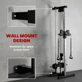 SPORTNOW Wall Mount Cable Machine, 15 Positions Adjustable Cable Crossover Machine Dual Pulley System for Home Gym - 5
