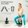 SPORTNOW Dumbbells Set with Storage Rack, 2 x 1kg, 2 x 3kg, 2 x 5kg, Green - 5