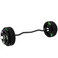 SPORTNOW Curl Bar with 30kg Weight Plates, Barbell Bar for 5cm Weight Plates, Home Gym Weight Lifting Bar, 120cm, 58kg - 1