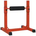 SPORTNOW Bulgarian Split Squat Stand, 12-Level Adjustable Single Leg Squat Machine with Foam Roller and Anti-Slip Pads for Lower Body Strength Training, Red - 1