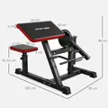 SPORTNOW Adjustable Preacher Curl Bench, Multi-Functional Weight Bench with Handlebar and Elbow Cushion for Home and Outdoor Gym - 3