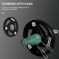 SPORTNOW Tib Bar with 2 x 5kg&2 x 10kg Olympic Weight Plates, Tibialis Trainer Calf Raise Machine for Shin Splints and Knee Pain Relief, for Home, Gym, Lifting and Strength Training - 8