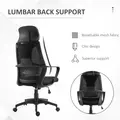 Vinsetto Ergonomic Office Chair, High Back Computer Chair, Mesh Desk Chair with Lumbar Support, Headrest, Wheel, Adjustable Height, Black - 6