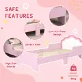 ZONEKIZ Wooden Kids Bedroom Furniture Set with Kids Dressing Table, Stool, Bed, for 3-6 Years, Cloud-Design - 5
