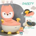 ZONEKIZ Baby Potty Training Toilet with Splash Guard, Anti-Tip Feet, Side Handles, Easy to Clean - 4