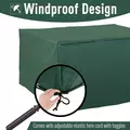Outsunny Outdoor Garden Furniture Cover Waterproof, Anti-UV 600D Heavy Duty Oxford Fabric Patio Furniture Cover for Rectangular Sofa Table Set, Green, 135 x 135 x 75 cm - 5
