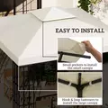 Outsunny 3 x 3 m Replacement Gazebo Canopy - Cream White - 5
