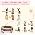 PawHut Fabric Pet Whelping Box Dog Cat Puppy Playpen Rabbit Guinea Pig Play Pen in Pink With Carry Bag Small Dia 90 x 41Hcm - 7