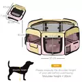 PawHut Fabric Pet Whelping Box Dog Cat Puppy Playpen Rabbit Guinea Pig Play Pen in Pink With Carry Bag Small Dia 90 x 41Hcm - 3