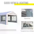 Outsunny 6m x 4m Heavy Duty Garden Gazebo for Parties, Wedding and Events, White - 5