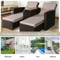 Outsunny 2-Seater Rattan Sofa Lounger Set-Brown - 6