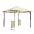 Outsunny 3 x 3 Meters Patio Garden Metal Gazebo Marquee Steel Frame with Canopy Awning Tent Water Resistant Cream - 1
