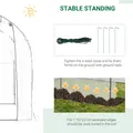 Outsunny Walk-in Polytunnel Greenhouse with Roll-up Door Transparent Tunnel Greenhouse with Steel Frame and PVC Cover, 2.5 x 2m - 5