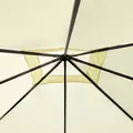 Outsunny 3 x 3 Meters Patio Garden Metal Gazebo Marquee Steel Frame with Canopy Awning Tent Water Resistant Cream - 9
