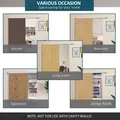 HOMCOM 6FT Modern Sliding Barn Door Closet Hardware Track Kit Track System Unit for Single Wooden Door - 5
