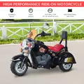 HOMCOM Kids Ride On Toy Car Motorbike Electric Scooter 6V Battery Operated Toy Trike-Black - 4