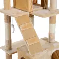 PawHut Cat Tree Scratching House, Activity Play Centre - 9