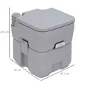 Outsunny Portable Camping Toilet,  20L Flushable Porta Potty with 2 Detachable Tanks and Double Seal Valve for Travel Fishing Festival Campsite - 3