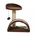 PawHut Cat Tree Scratching Scratcher Post Kitten Activity Centre Climber Hanging Ball Brown - 8