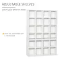 HOMCOM CD Storage Unit with Adjustable Shelves, 89 x 130.5 cm, White - 5