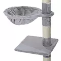 PawHut Cat Tree for Indoor Cats Kitten Scratching Post Scratch Scratcher Climb Activity Center Play House Pet Furniture 125cm (Grey) - 9
