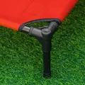 PawHut Raised Dog Bed Cat Elevated Lifted Portable Camping w/ Metal Frame Black and Red (Small) - 8