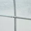 Outsunny 3.5 x 2 x 2 m Polytunnel Greenhouse, Walk-in Green House for Garden with Mesh Windows, Galvanised Steel Frame, White - 8