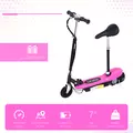 HOMCOM Foldable Electric Scooter Ride on for Kids 12V 120W W/Brake Kickstand-Pink - 5