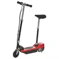 HOMCOM Powered Electric Scooter Ride-On, with Brakes, Adjustable Seat, Adjustable Handlebars, Red - 1