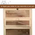 PawHut Wooden Large Hamster Cage, Gerbil Cage 4 Layers with Tall Bottom & Storage Shelf - 7