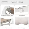 Outsunny 3.5Lx2.5M Retractable Manual/Electric Awning-Cream White/White - 7