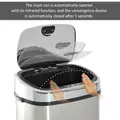 HOMCOM 68L Sensor Dustbin Stainless Steel Automatic Kitchen Waste Bin Silver - 6