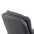HOMCOM Desk Chair, PU Leather Office Chair with Adjustable Height and Swivel Wheels, for Home Work Study, Black - 9