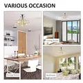 HOMCOM Crystal Chandeliers, 40cm K9 Droplets Ceiling Light with 3 E14 Bulb Base, Pendant Lights for Living Room, Bedroom, Dining Room, Hallway, Kitchen - 7