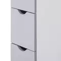 HOMCOM Tall Bathroom Cabinet, Freestanding Bathroom Storage Cabinet with 2-Tier Shelf and Drawers, Narrow Cupboard Storage Unit, White, Grey - 8