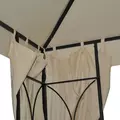 Outsunny 3 x 3 m Garden Gazebo Double Roof Marquee Patio Wedding Party Tent Canopy Shelter with Sidewalls, (Beige) - 9