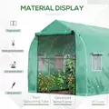 Outsunny Polytunnel Greenhouse with Windows and Door, Walk in Greenhouse for Garden, Backyard (3 x 2 M) - 4