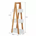 HOMCOM 3 Tier Bathroom Shower Caddy Freestanding Rack Storage Unit Shelf Organiser - 3