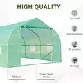 Outsunny Polytunnel Greenhouse with Windows and Door, Walk in Greenhouse for Garden, Backyard (6 x 3 M) - 4