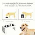PawHut Raised Dog Feeding Bowls with Stand, Stainless Steel for Medium Dog, 58L x 31W x 25H cm - White - 4