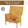PawHut Rabbit Hutch Outdoor Guinea Pig Hutch Bunny Cage Shelter Outdoor, 90 x 45 x 65cm - 8