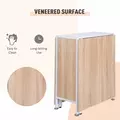 HOMCOM Foldable Drop Leaf Dining Table Folding Workstation for Small Space with Storage Shelves Cubes Oak & White - 6