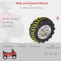 HOMCOM Kids Children Ride-on Toy Off Road Style Quad Bike Racing Car NO POWER 4 Wheels Horn Music Red - 5