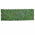Outsunny 1-Piece Artificial Leaf Hedge Screen Privacy Fence Panel for Garden Outdoor Indoor Decor, Dark Green, 3M x 1M - 9