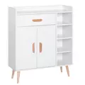HOMCOM Sideboard, Side Cabinet, Floor Cupboard with Storage Drawer for Hallway, Kitchen, Bedroom, Living Room, White - 1