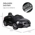 HOMCOM Kids Electric Ride On Car 6V Licensed BMW 6GT W/ Remote-Black - 3