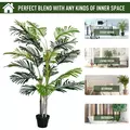 Outsunny 2 Ball Topiary Tree in Pot for Home Decor, Artificial Plant for Home Office, Living Room Decor, Dark Green - 6