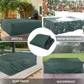 Outsunny Large Patio Garden Furniture Set Cover 600D Oxford Square Waterproof, 230 x 230 x 70 cm, Green - 6